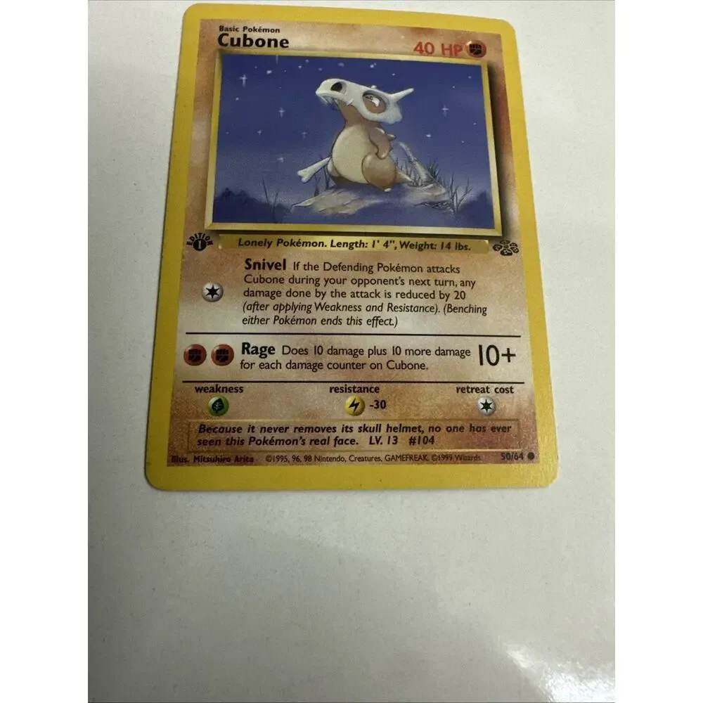 Cubone - 50/64 - Pokemon Jungle 1st Edition Card WOTC LP